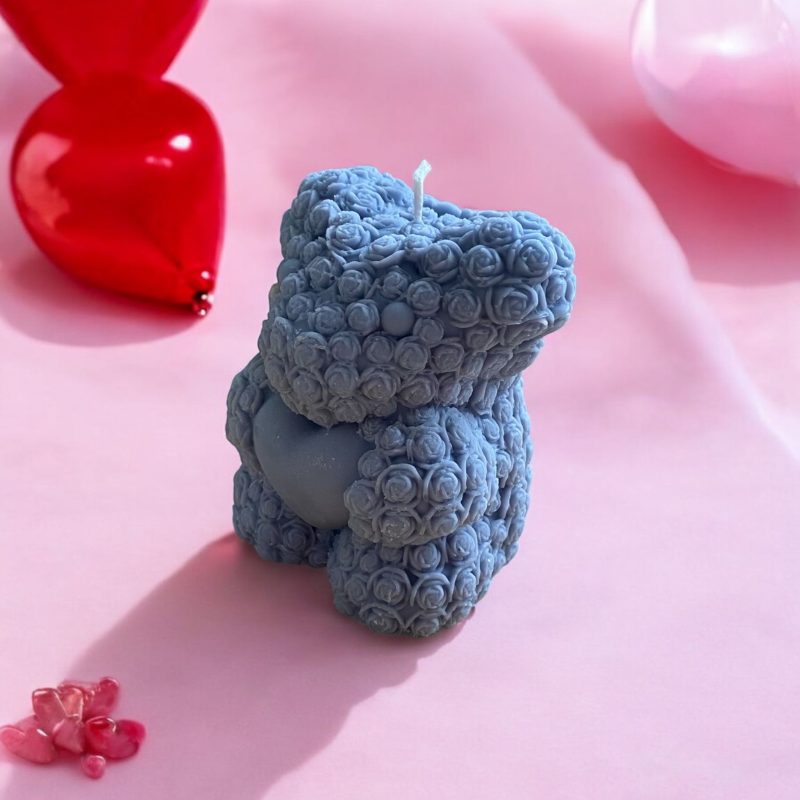 Small Grey Bear Candle - Eco-Friendly Handmade Candle