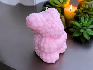 Rose bear candle